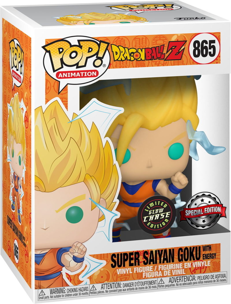 Funko POP! Animation Dragon Ball Z Super Saiyan Goku with Energy Glow ...