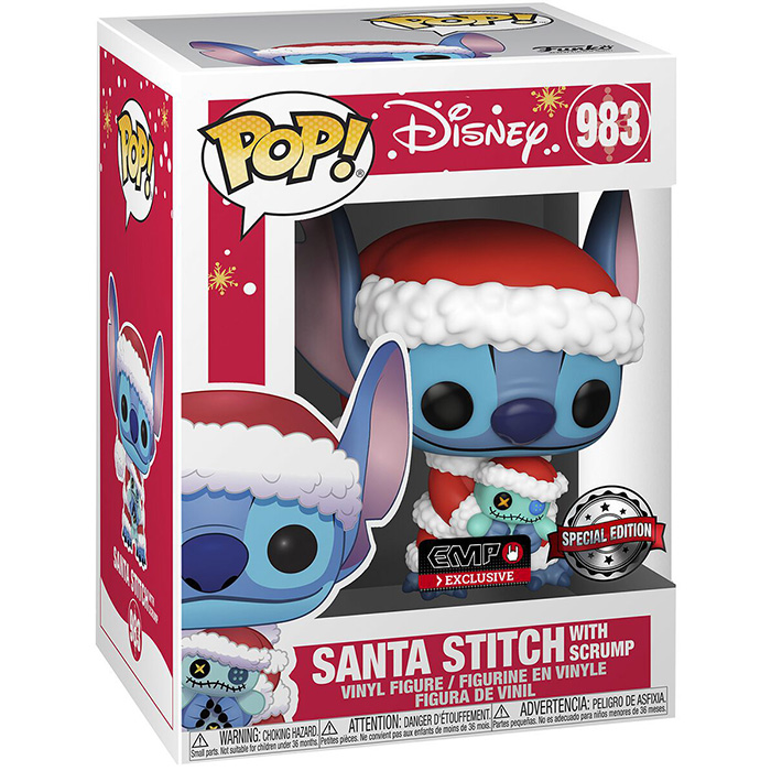 santa stitch with scrump funko pop