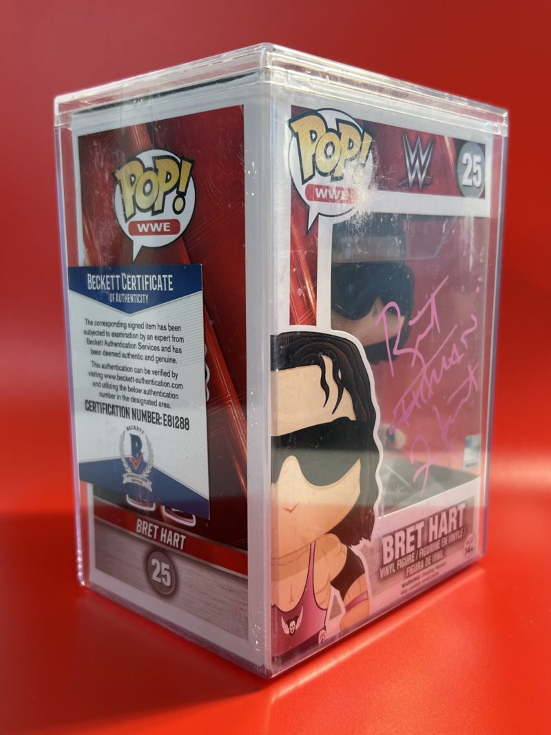 Funko POP! WWE Bret Hart Signiert von Bret Sergeant Hart (Bret Hart) mit Authentifizierung + Acrylbox – Bild 7