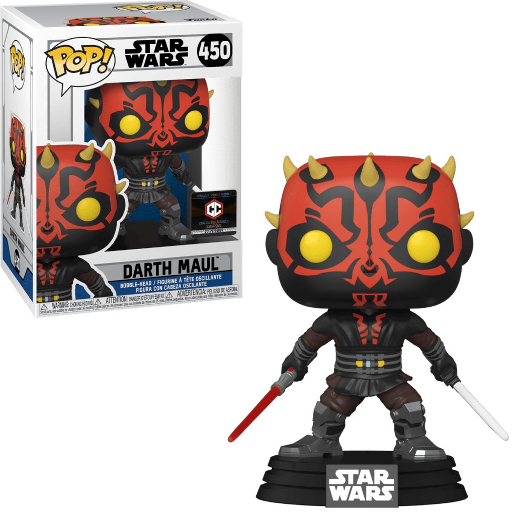 Funko POP! Movies Star Wars Clone Wars Darth Maul (with Darksaber and ...