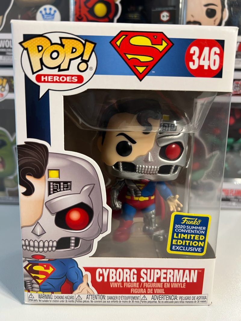 Funko POP! Heroes Superman - Cyborg Superman Edition Limitée Summer Convention 2020 - Boîte Imparfaite