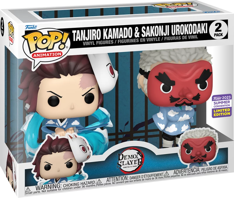 Funko POP! Animation 2-Pack Demon Slayer Tanjiro Kamado & Sakonji ...