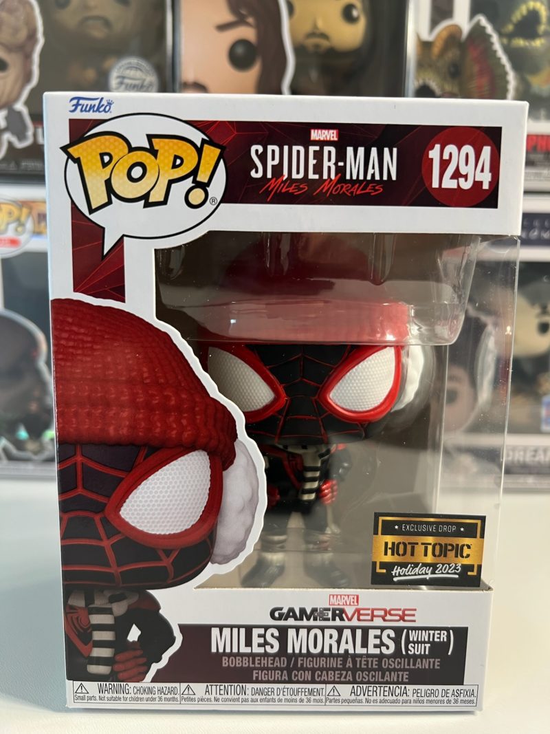 Funko POP! Marvel Miles Morales (Winter Suit) Limited Edition Hot Topic Holiday 2023 - Imperfect Box