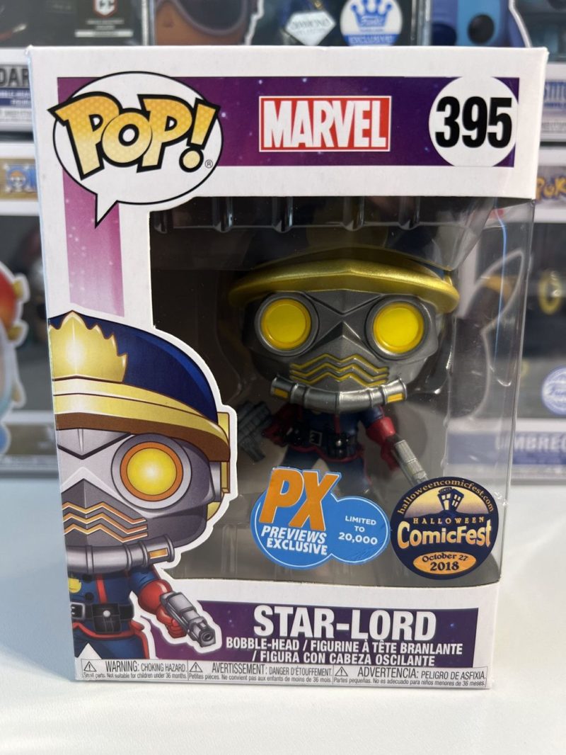 Funko POP! Marvel Star-Lord (Classic) Limited Edition Halloween ComicFest 2018 - Imperfect Box