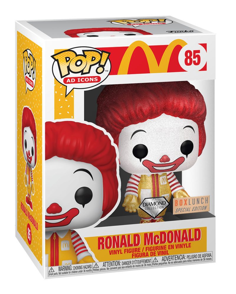 Funko POP! Ad Icons McDonalds Ronald McDonald Diamond Edition Limitée BoxLunch