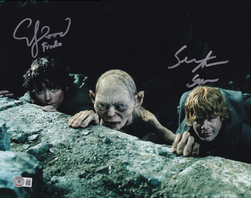 Wood Elijah & Sean Astin - Photo Signée - Le Seigneur des Anneaux (Frodo & Sam) - COA Beckett